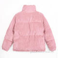 China Ladies short corduroy padding jacket Manufactory